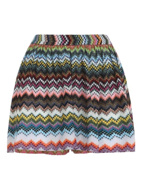 Missoni chevron high-waisted shorts - White - zdjęcie produktu nr 1