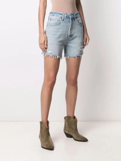 AGOLDE distressed denim shorts - Blue - zdjęcie produktu nr 2