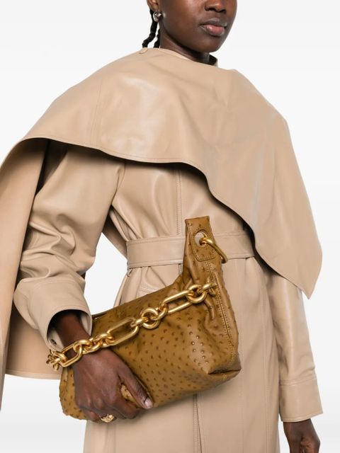 Balmain chain-strap leather shoulder bag - Brown - zdjęcie produktu nr 2