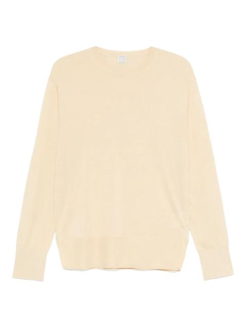 TOTEME crew-neck wool silk knit - Neutrals - zdjęcie produktu nr 1