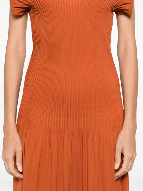 TOTEME knife-pleated maxi dress - Brown