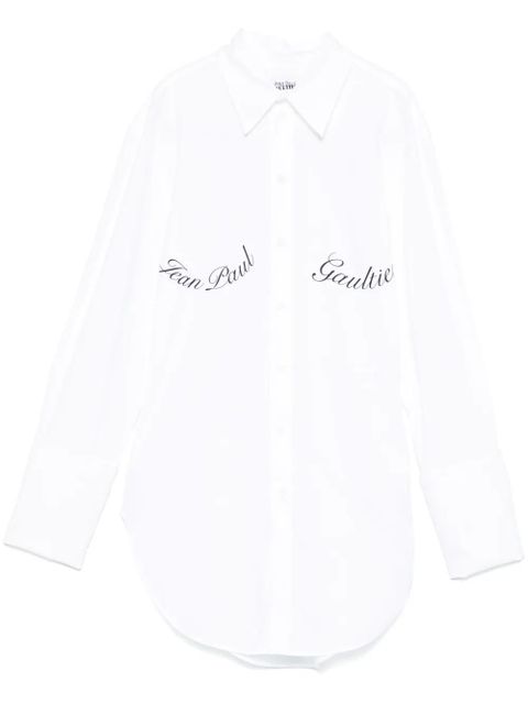 Jean Paul Gaultier printed poplin shirt - White - zdjęcie produktu nr 1