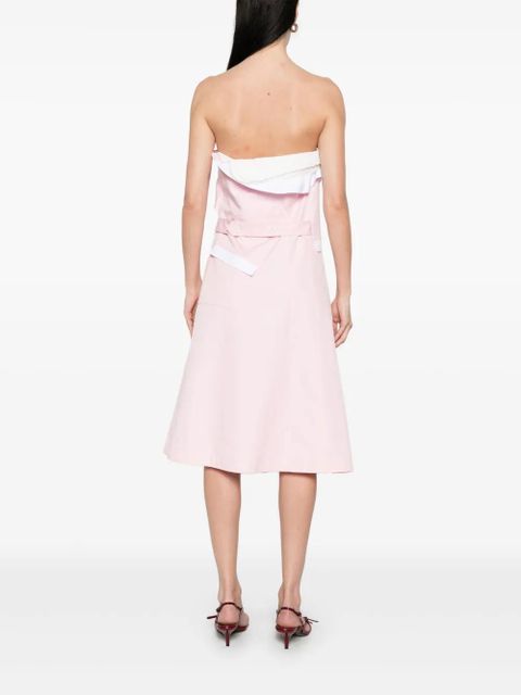 Miu Miu layered-detail mini dress - Pink