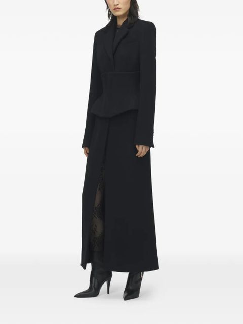 Alexander McQueen peplum coat - Black