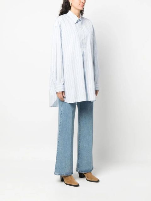 OUR LEGACY striped oversized long-sleeve shirt - Blue - zdjęcie produktu nr 2