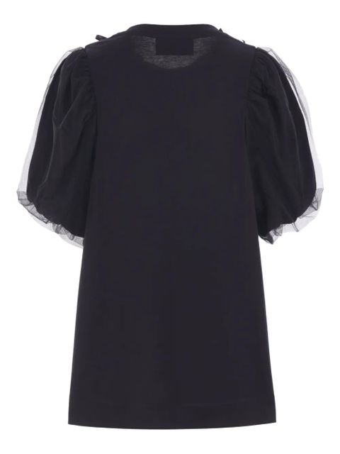 Simone Rocha pearl-embellished puff-sleeve T-shirt - Black