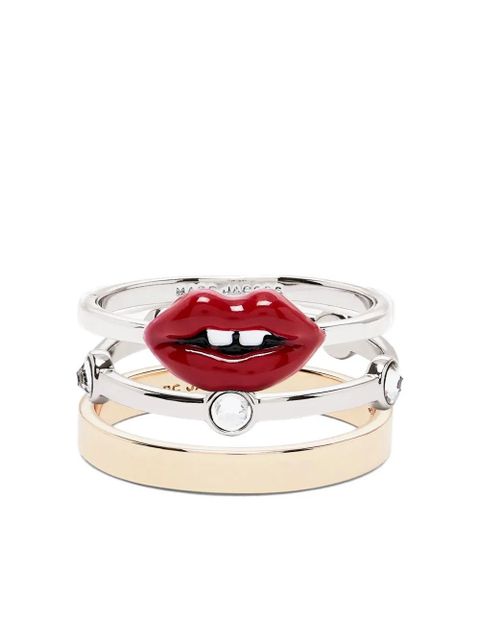 Marc Jacobs lips ring (set of three) - Silver - zdjęcie produktu nr 1