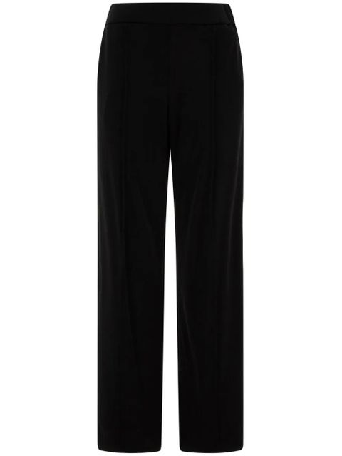 Jil Sander elasticated-waist wide-leg trousers - Black - zdjęcie produktu nr 1
