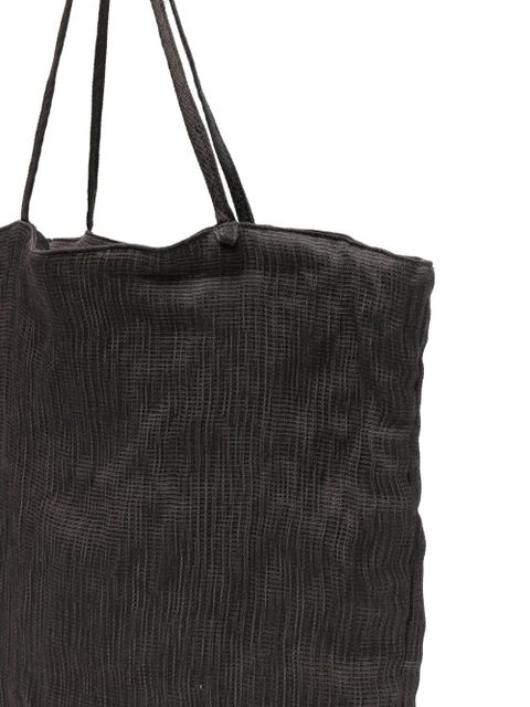 Alysi crinkled-effect tote bag - Brown