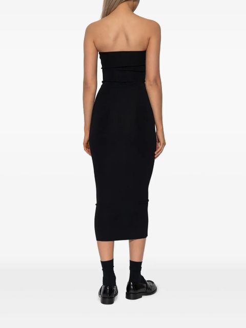 ENTIRE STUDIOS strapless ribbed midi dress - Black