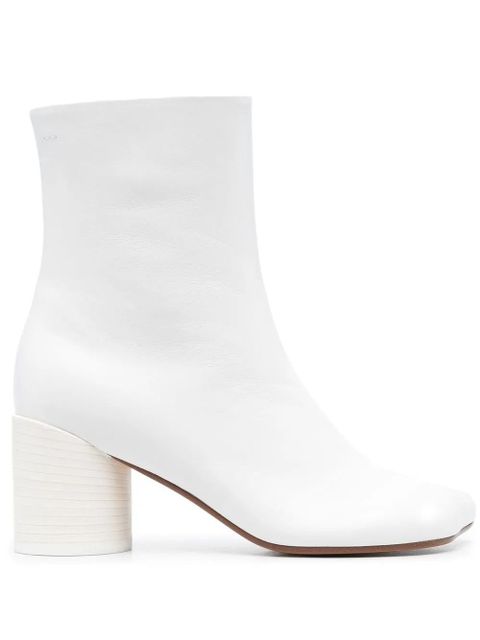 MM6 Maison Margiela Anatomic 70mm leather boots - White - zdjęcie produktu nr 1