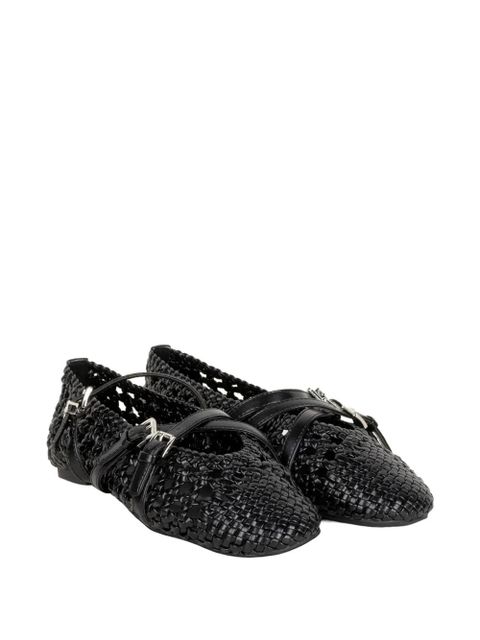 Michael Kors Indy Flex woven buckle-strap ballet flats - Black - zdjęcie produktu nr 2