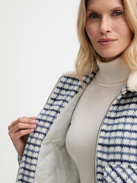 Levi's kurtka z domieszką wełny kolor niebieski przejściowa oversize 003RZ