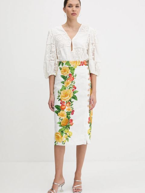 Farm Rio body damskie kolor biały gładka 335864 - zdjęcie produktu nr 2