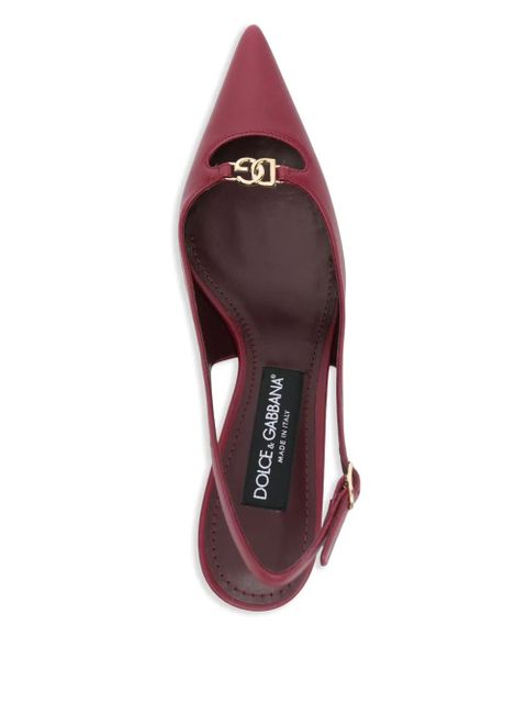 Dolce & Gabbana 60mm leather slingback pumps - Red