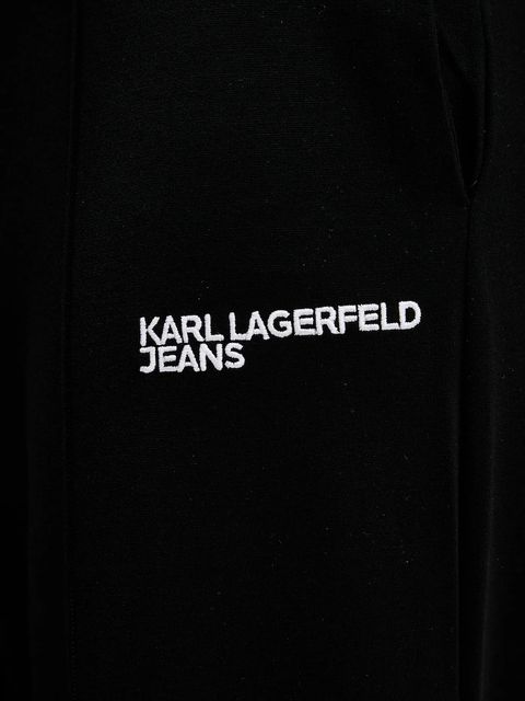 Karl Lagerfeld Jeans spodnie dresowe damskie kolor czarny gładkie B1W10092