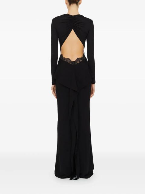 Christopher Esber lace-insert column maxi dress - Black