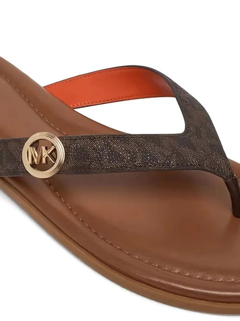 Michael Kors logo thong sandals - Brown