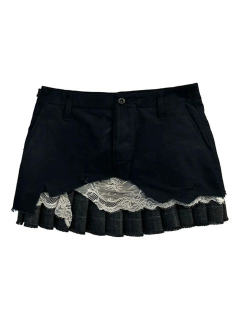 Balenciaga patched mini cargo skirt - Black