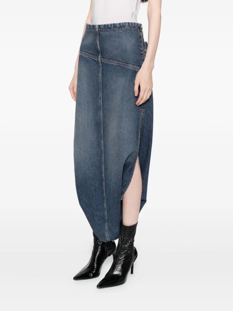 Jean Paul Gaultier zipped denim skirt - Blue