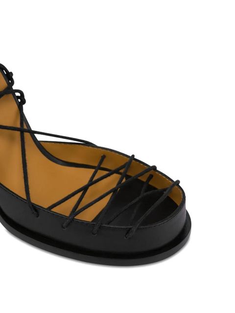 Moschino lace-up sandals - Black