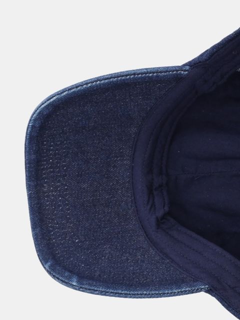 Sisley czapka jeansowa kolor granatowy 63KBWA016