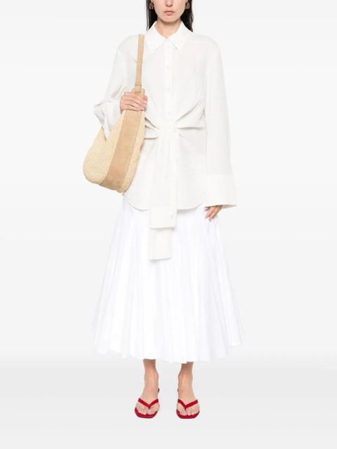 Róhe knotted hammered shirt - Neutrals - zdjęcie produktu nr 2