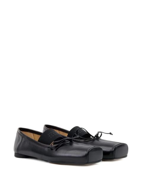 MM6 Maison Margiela leather ballet flats - Black