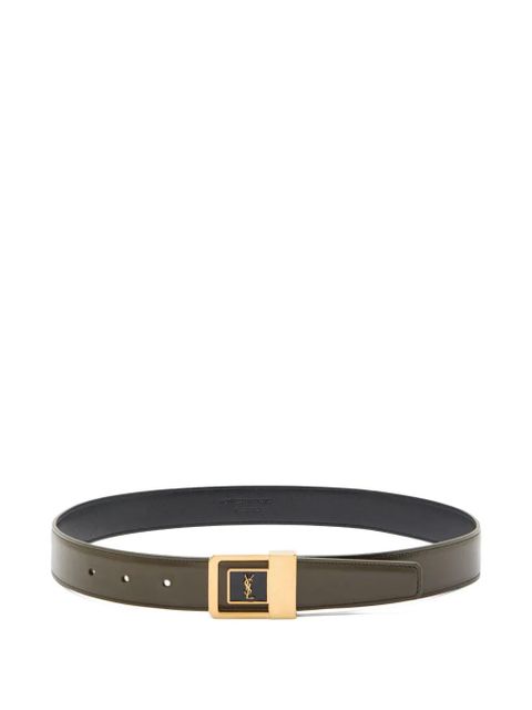 Saint Laurent logo-buckle belt - Green - zdjęcie produktu nr 1