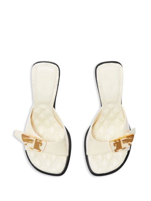 Burberry Bay leather mules - Neutrals