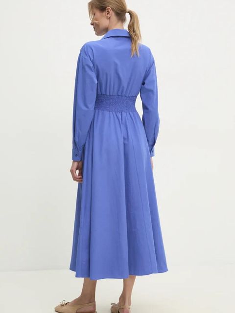 Answear.LAB sukienka kolor granatowy maxi rozkloszowana - zdjęcie produktu nr 2