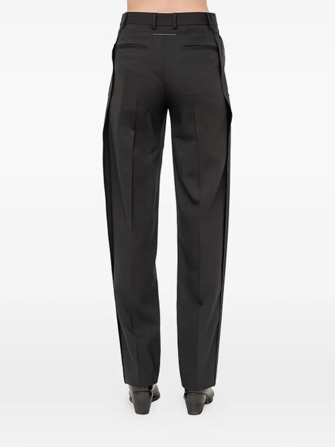 MM6 Maison Margiela satin-panel trousers - Black