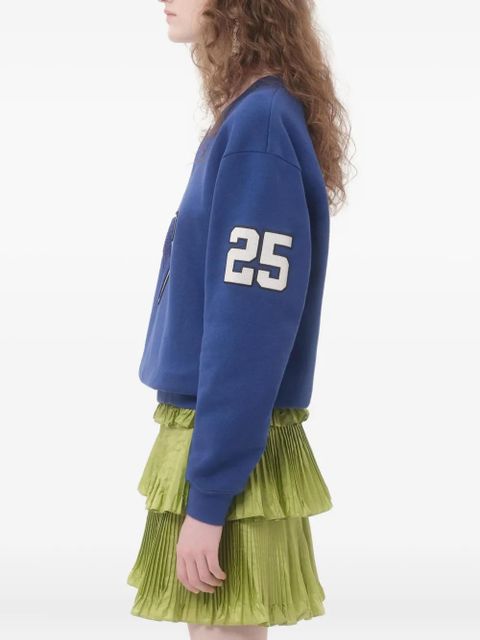 Valentino Garavani embroidered cotton sweatshirt - Blue
