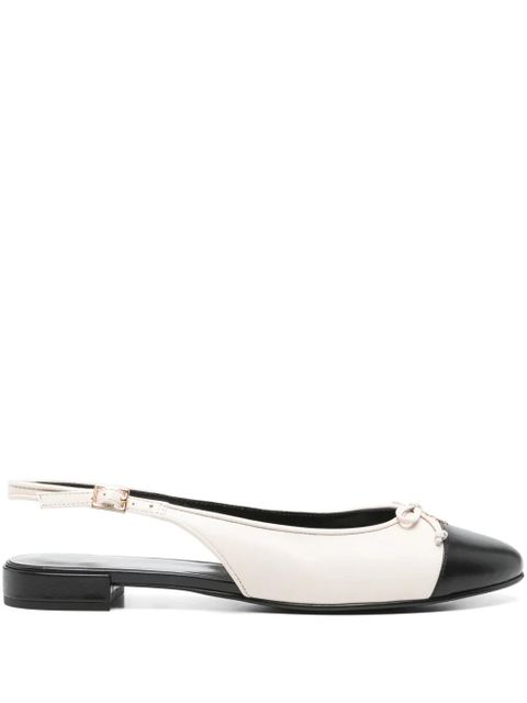 Tory Burch cap-toe slingback ballet flats - White - zdjęcie produktu nr 1