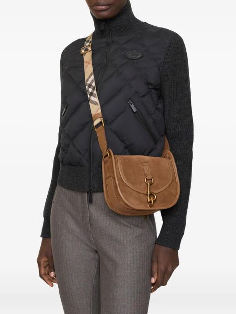 Burberry check-strap messenger bag - Brown - zdjęcie produktu nr 2