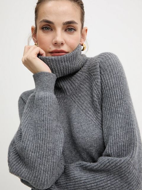 Liu Jo sukienka wełniana kolor szary mini prosta MF5063 MS009