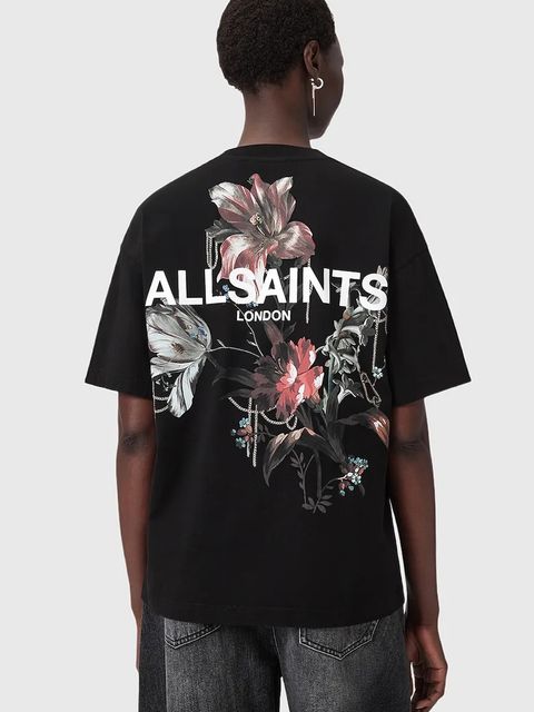 AllSaints t-shirt bawełniany ANIA damski kolor czarny W115JD - zdjęcie produktu nr 1