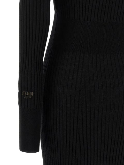 FENDI Essential ribbed-knit dress - Black