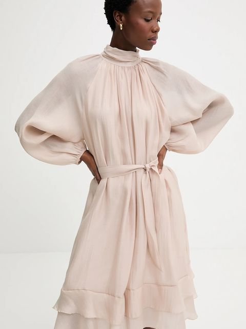 Answear.LAB sukienka kolor beżowy mini rozkloszowana - zdjęcie produktu nr 1