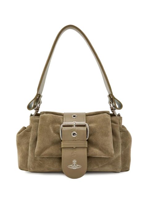 Vivienne Westwood Hazel Treasure buckle suede shoulder bag - Neutrals - zdjęcie produktu nr 1