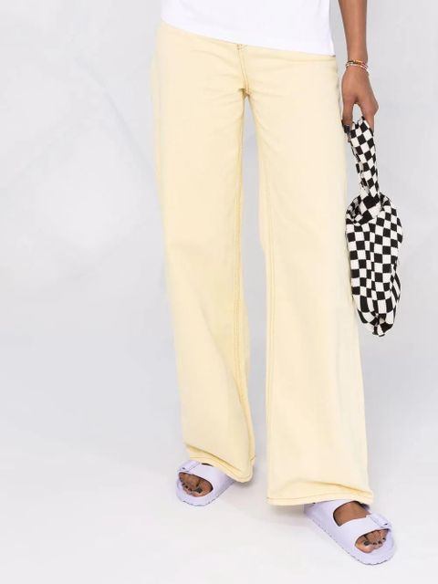 GANNI Magny wide-leg jeans - Yellow