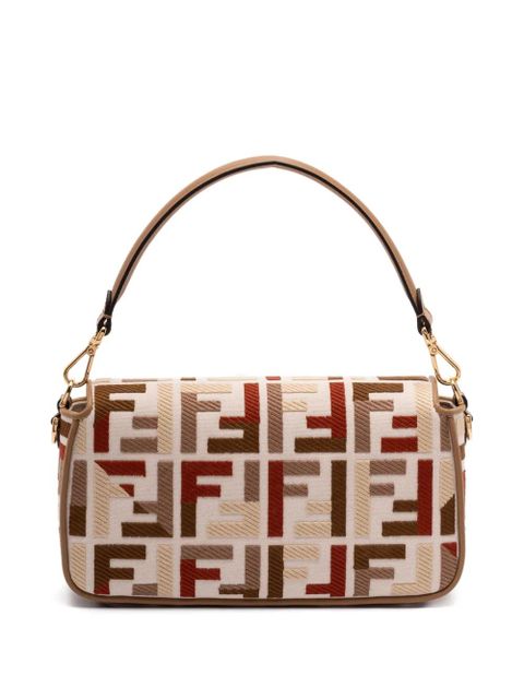 FENDI medium Baguette FF-motif shoulder bag - Neutrals