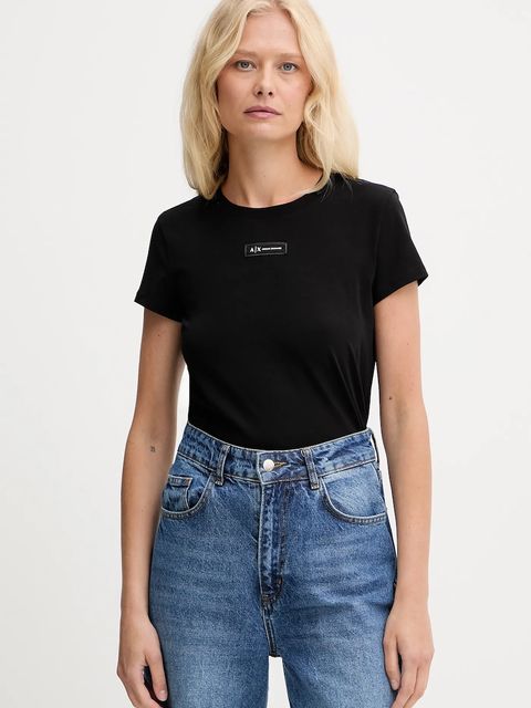 Armani Exchange t-shirt damski kolor czarny XW001362 AF16294 - zdjęcie produktu nr 1
