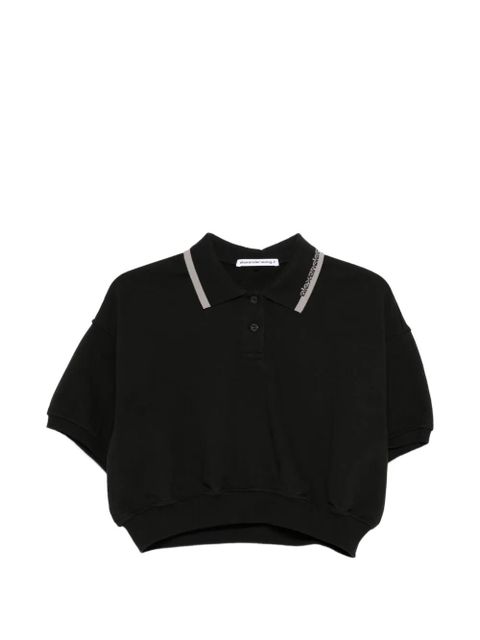 Alexander Wang cropped polo top - Black - zdjęcie produktu nr 1