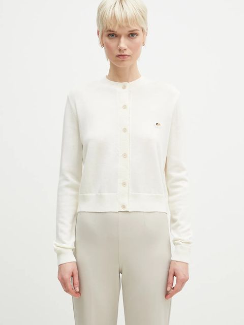 Fiorucci kardigan wełniany Angel Patch damski kolor beżowy lekki W02SPKCA337KN03WH02 - zdjęcie produktu nr 1