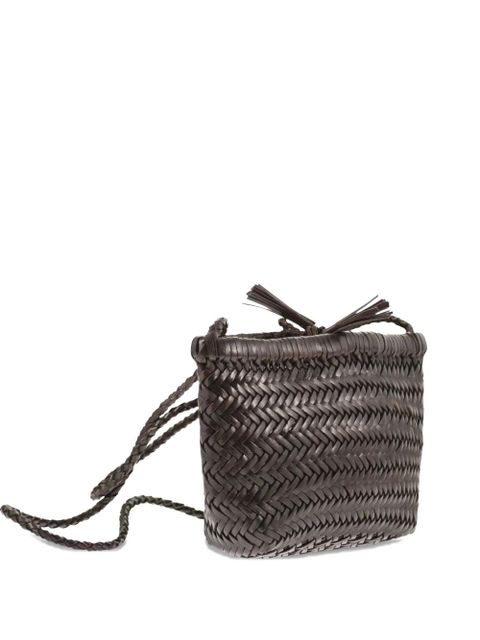 DRAGON DIFFUSION Minsu woven-design cross body bag - Brown
