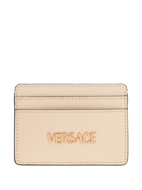 Versace logo-lettering card holder - Neutrals - zdjęcie produktu nr 1