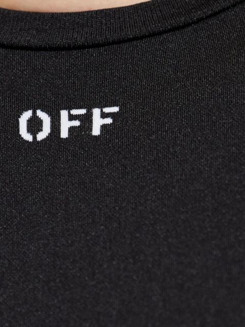 Off-White seamless curved-hem top - Black - zdjęcie produktu nr 2