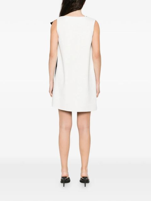 Max Mara Ampezzo bow colourblock mini dress - White