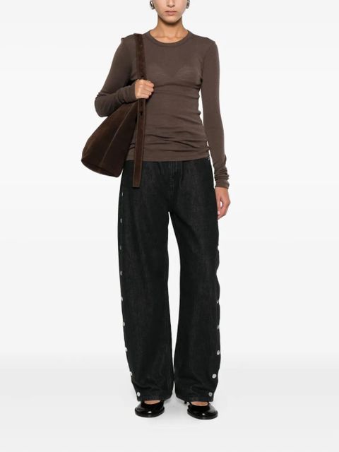 Róhe crew-neck long-sleeve top - Brown - zdjęcie produktu nr 2